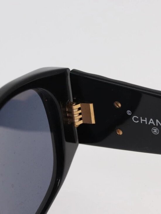 CHANEL Sunglasses plastic Black CC Auth ka3896A main image 6